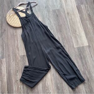 Urban Outfitters Dark Gray Tania Slouchy Overalls Jumpsuit Romper Hot Shot Sz XS
